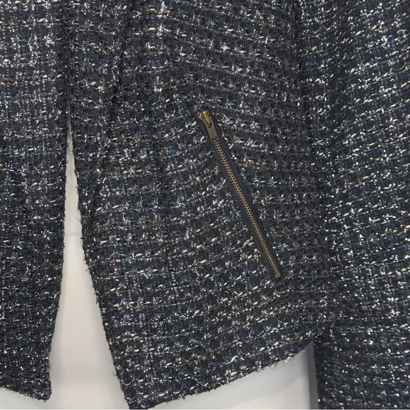 Lane Bryant Tweed & Silver tinsels cropped Blazer Classic Structured Design 18 - Picture 3 of 12